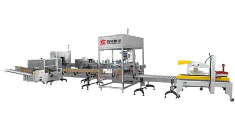 全自動(dòng)下飯菜開箱、裝箱、封箱機(jī)組